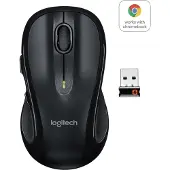 Logitech M510 - Mus - högerhänt - laser - 7 knappar - trådlös - 2.4 GHz - trådlös USB-mottagare - för Core Innovations CLT136401