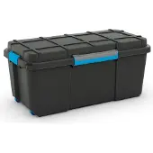 Kis 241507 Förvaringsbox Scubba Kan staplas (L x B x H) 780 x 780 x 350 mm Grå-blå Svart 1 st