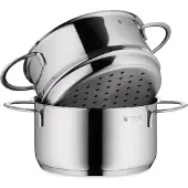 WMF Mini ångkokare - - 716836040 - 16 cm - 18/10 rostfritt stål - Med lock och korg