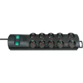 Brennenstuhl 1153304120, 10 AC-utgångar, Svart, IP20, 2 m, 760 g, 500 mm