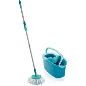 Leifheit 55413, Mopp- och hinkset, Aluminium, Polyamid, Polyetersulfon (PES), Polypropylen (PP), Rostfritt stål, Termoplastisk..., Grå, Turkos, Enk...