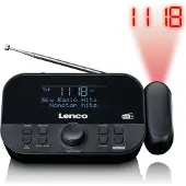 Lenco DAB+, FM-klockradio med projektion