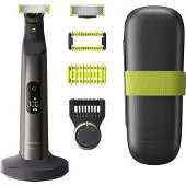 Philips OneBlade Pro QP6651 Face + Body - Trimmer - sladdlös - krom