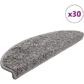 vidaXL Trappmattor 30 st 65x21x4 cm grå halvrunda stora