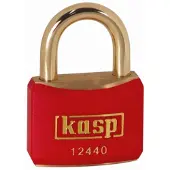 Kasp K12440REDD Hänglås 40 mm Ny låsning Guldgul Nyckel