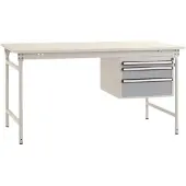 Manuflex BB5261.9006 Arbetsbordmöbel Aluminiumsilver