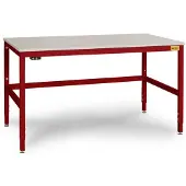 Manuflex LC3083.3003 ESD Arbetsbordmöbel Rubinröd