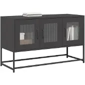 vidaXL TV-bänk svart 100,5x39x60,5 cm kallvalsat stål