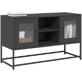 vidaXL TV-skåp svart 100,5x39x60,5 cm stål
