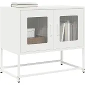 vidaXL TV-bänk vit 68x39x60,5 cm kallvalsat stål