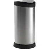 Curver DECO Bin 240641 Sopkärl 40 l (B x H x D) 335 x 685 x 285 mm Silver, Svart 1 st