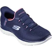 SKECHERS för kvinnor. 150123 Zapatillas Slip-ins: Summits - Diamond Dream blå (40), Tyg, Karta, Nyckelband, Casual, Deportivo
