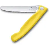 SmartaSaker Fällbar picknickkniv med tandat blad, Gul