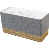 Soundmaster Klockradio UR630WE FM Väckningsfunktion Grå, Brun