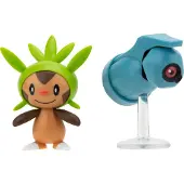 Pokémon battle figur Chespin och Beldum
