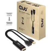 Club 3D CAC-1331 HDMI / DisplayPort Adapter [1x HDMI - 1x DisplayPort] Svart 0 mm
