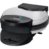 SEB Tefal Ultra Compact WM 310D - Våffeljärn - 1 kW - mattsvart/rostfritt stål