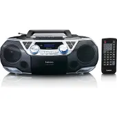 Lenco Bärbar Boombox med DAB+/FM-radio, Bluetooth, CD, kassettbandspelare och USB-spelare Silver