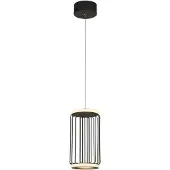 Searchlight Pendellampa Cage, dimbar, Svart, Vardagsrum / matsal, Metall, Modern
