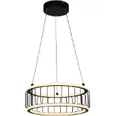 Searchlight Pendellampa Cage, dimbar, Svart, Vardagsrum / matsal, Metall, Modern