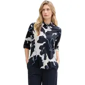 Tom Tailor Blus marinblå / azur / vit
