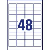 Avery L4736REV-25 Universaletiketter 45.7 x 21.2 mm Papper Vit 1440 st Repositionerbart Bläckstråleskrivare, Laser, Laser, färg, Kopiator,