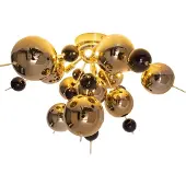 Näve Taklampa Explosion, dimbar, Mässing / guld, Vardagsrum / matsal, Glas, Taklampa