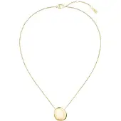 BOSS Gold-tone necklace with pebble-style pendant