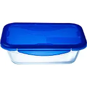 Pyrex Blå Transparent Rektangulär Matförvaringsbehållare - 800 ml