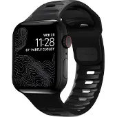 Nomad Sport Strap, Band, Sportklocka, Svart, Apple, Apple Watch Series 7, 6, SE, and all previous versions of Apple Watch, Aluminium, Gummi