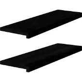 vidaXL Trappstegsmattor 2 pcs mörkbrun 80x25x2 cm massiv ek