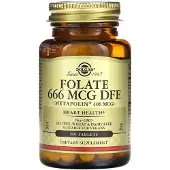 Solgar , Folsyra, 666 mcg DFE, 100 Tabletter