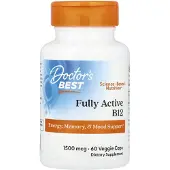 Doctors Best , Fullt Aktiverat B12, 1 500 mcg, 60 Vegetariska Kapslar