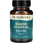 Dr. Mercola , Niacin, Vitamin B3, 50 mg, 270 Tabletter