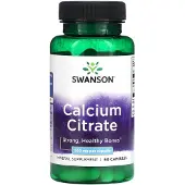 Swanson Health Kalciumcitrat, 200 mg, 60 kapslar