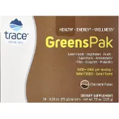 Trace Minerals Trace, GreensPak, Choklad, 30 förpackningar, 7,5 g (0,26 oz) varje