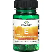 Swanson Health , Vitamin E, 90 mg (200 IU), 60 Myggor