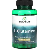 Swanson Health L-Glutamin, 500 mg, 100 kapslar