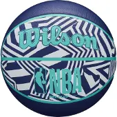 Wilson basketboll NBA DRV PLUS Dazzle Camo BSKT Indigo, stl. 6
