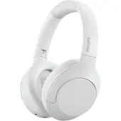 Philips TAH8506 - Hörlurar med mikrofon - fullstorlek - Bluetooth - trådlös, kabelansluten - aktiv brusradering - 2,5 mm kontakt - vit