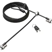 Kensington Laptoplås Nyckellås Anslutning för två bärbara datorer, Superstarkt T-bar-låshuvud som skyddar mot manipulation 2430 mm Microsaver 2.0 Twin