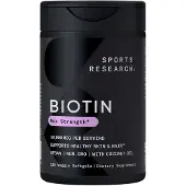 Aispeed Sports Research Biotin mcg 120 softgel capsules 10,000