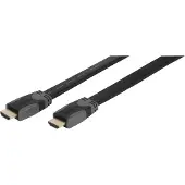 Vivanco HDMI High Speed Ethernet kabel, flat/guld, 1.5m