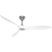 CasaFan ECO AIRSCREW 152 BN-MW Takfläkt 28 W (Ø x H) 1520 mm x 275 mm Krom med fjärrkontroll, Vinterdrift
