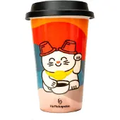 Kaffekapslen | Katt Termomugg - Termomugg i keramik - 300 ml.