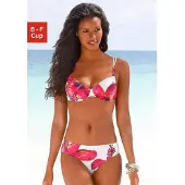 LASCANA Bikini ljusröd / vit