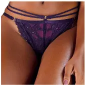 LASCANA String mörklila