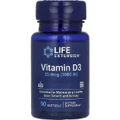 Life Extension Life Extension, Vitamin D3, 25mcg (1,000IU), 90 softgels