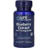 Life Extension , Blåbärsextrakt och Granatäpple, 60 Vegetariska Kapslar