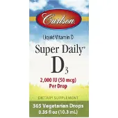 Carlson Labs Super Daily D3, 50 mcg (2 000 IE), 10.3Ml (0.35 fl oz)